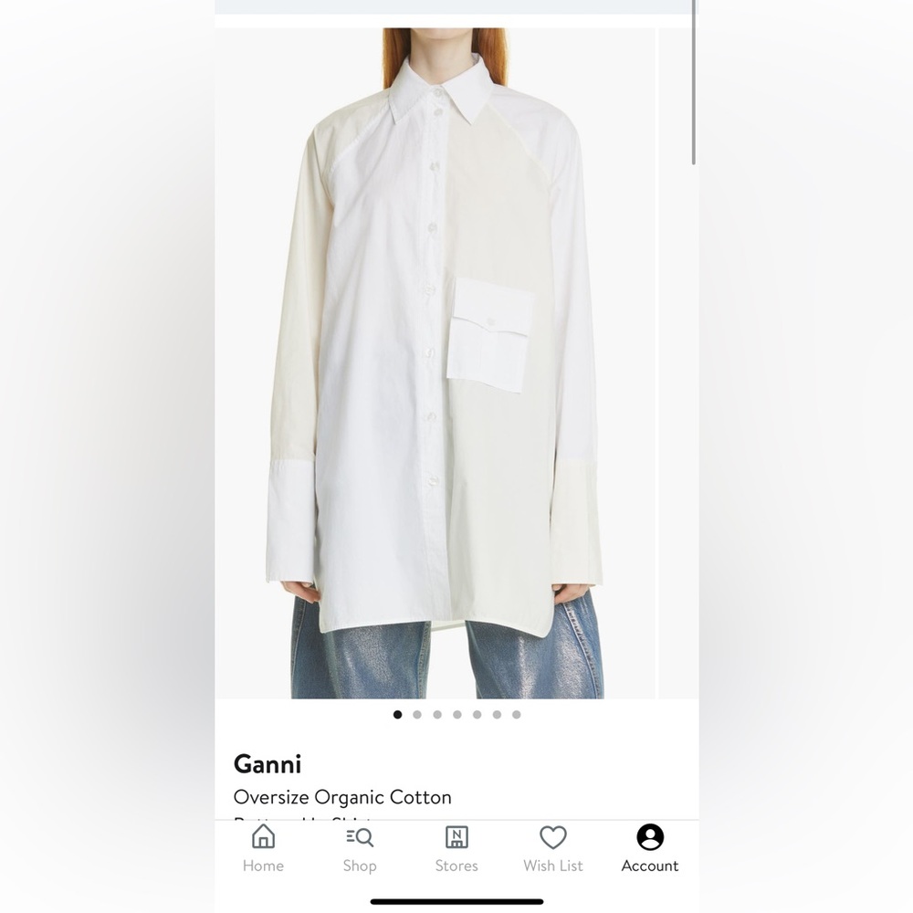 GANNI oversized button down Shirt